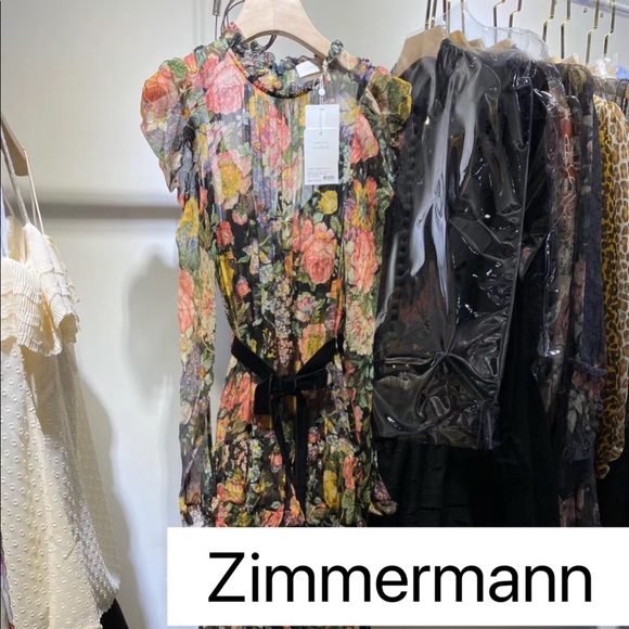 New in!Zimmermann ladybeetle draped sleeve dress M - Picture 1 of 10